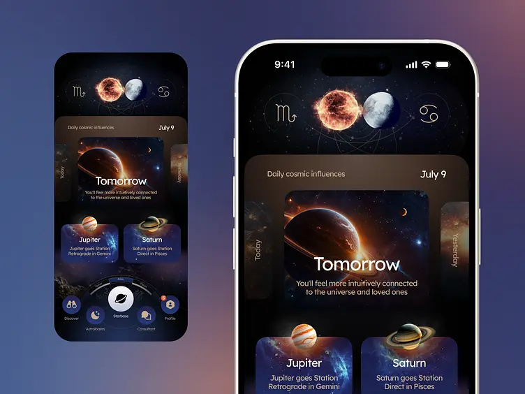 买马网站星空主题APP界面展示
